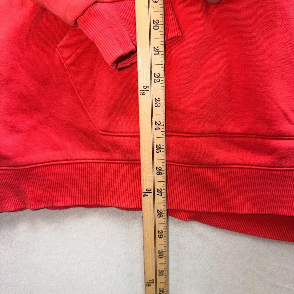 Reebok Hoodie Mens 2XL Red Excellent Logo Pullover Fleece Sweatshirt 16348.